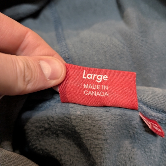 Supreme Authentic Hoodie Men's L Gray/Blue Pull Over - Picture 6 of 11